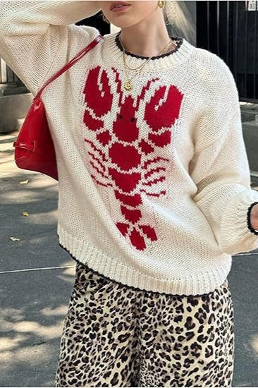 Casual Printed Pullover Sweater Secondary image
