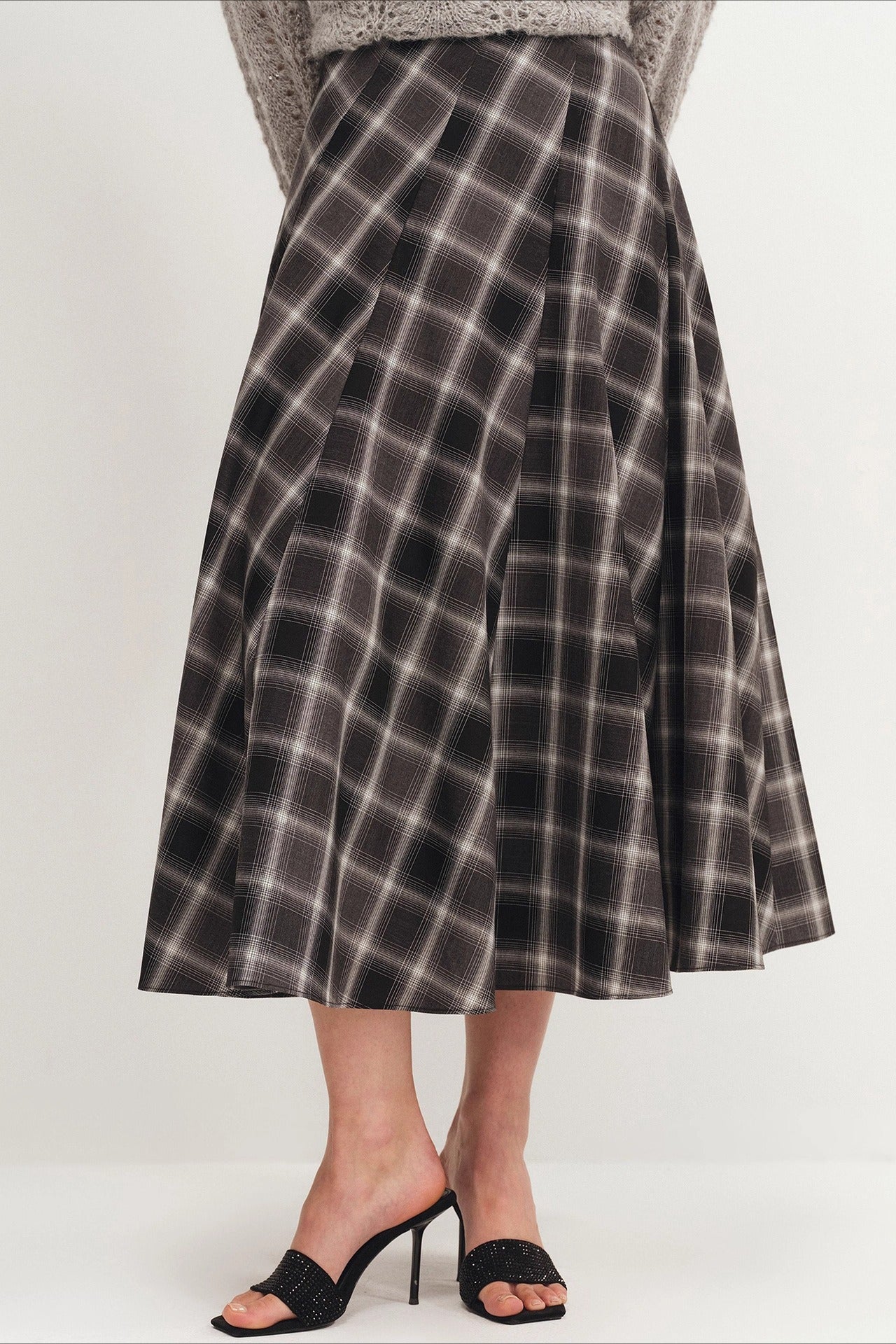 Vintage Check High Waist Circle Skirt Secondary image