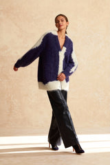 Ethereal New Casual Half-front Fleece Blend Long Sweater