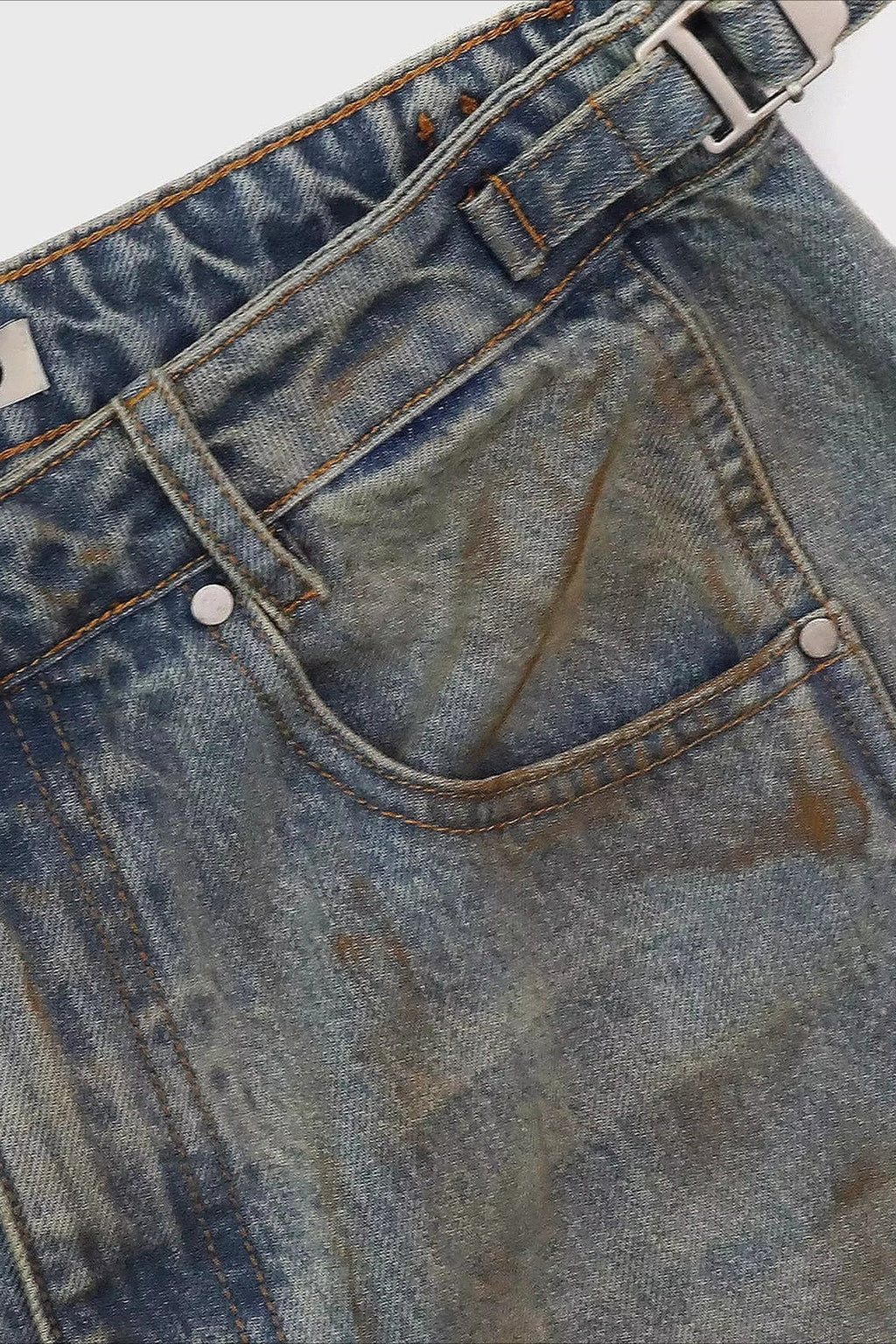Vintage Distressed Wide Leg Jeans