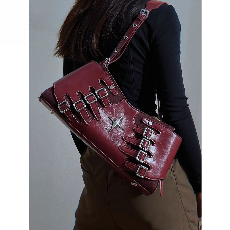 Y2K Spicy Girls Harajuku Gothic High Street Red Punk Crossbody Shoulder Bag Main image