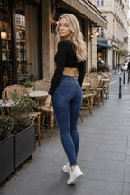 High Waist White Skinny Jeans