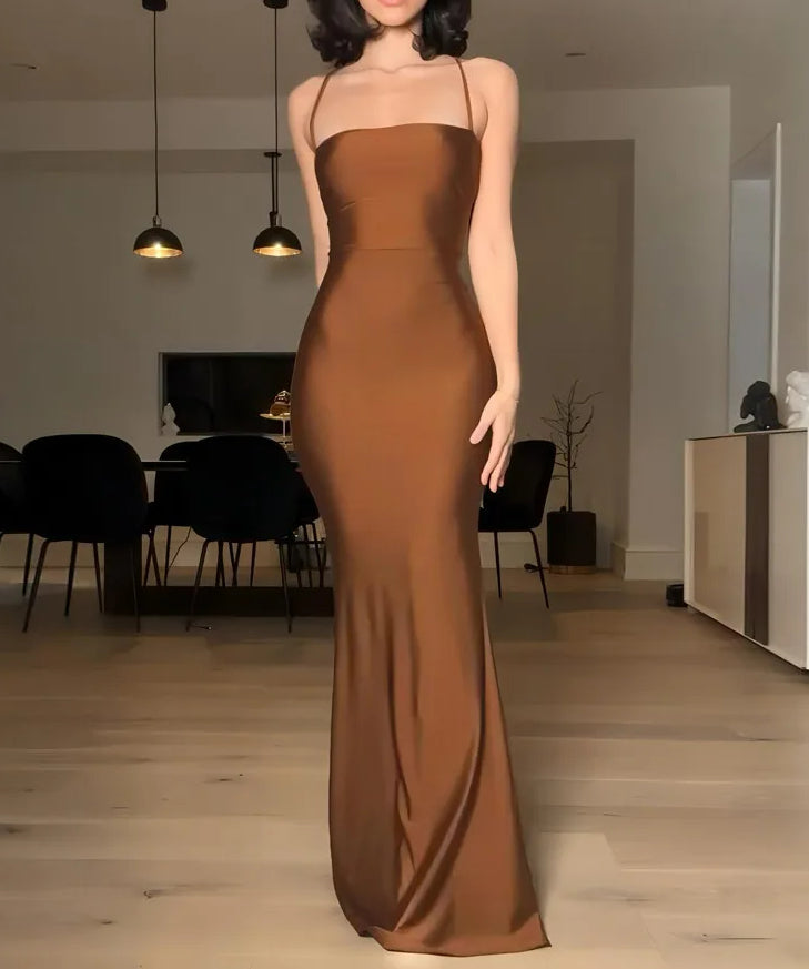 Draped Bandage Backless Slip Maxi Dress Secondary image