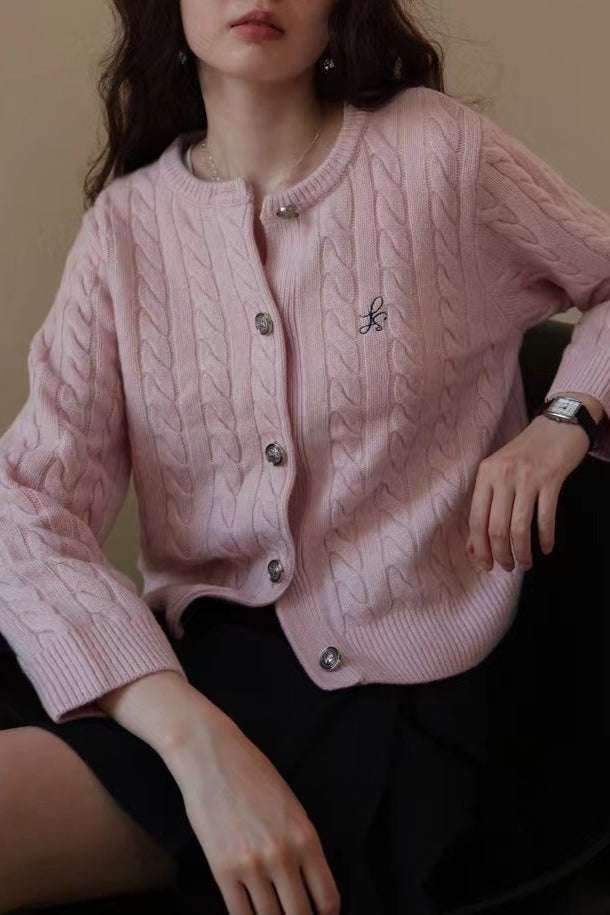 Fine Gauge Merino Cable Cardigan Main image