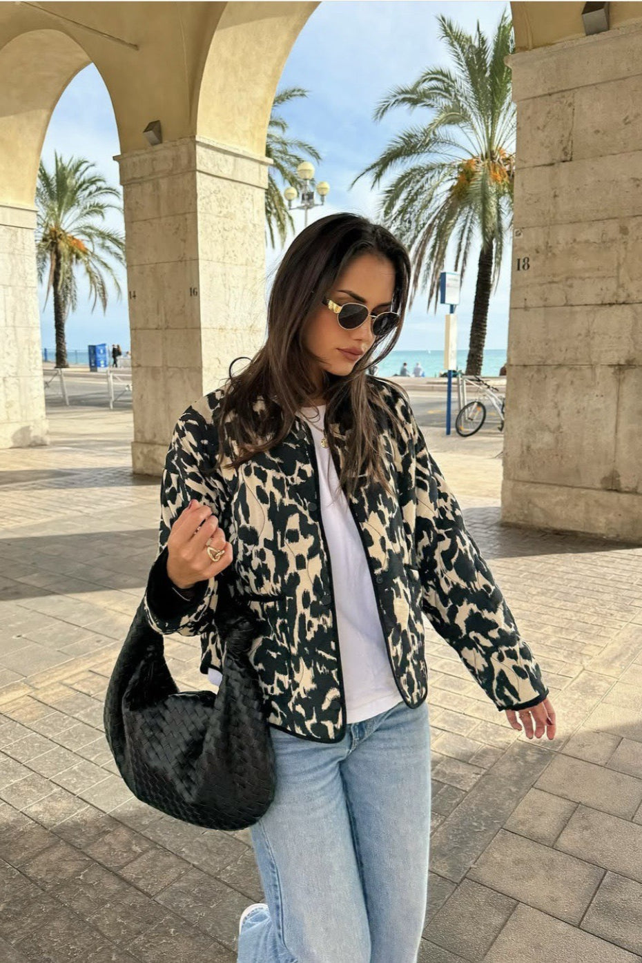 Textured Animal Print Jacket Secondary image