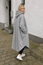 Oversized Hooded Long Overcoat