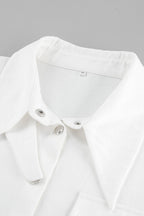Unique Cropped Collared Blouse