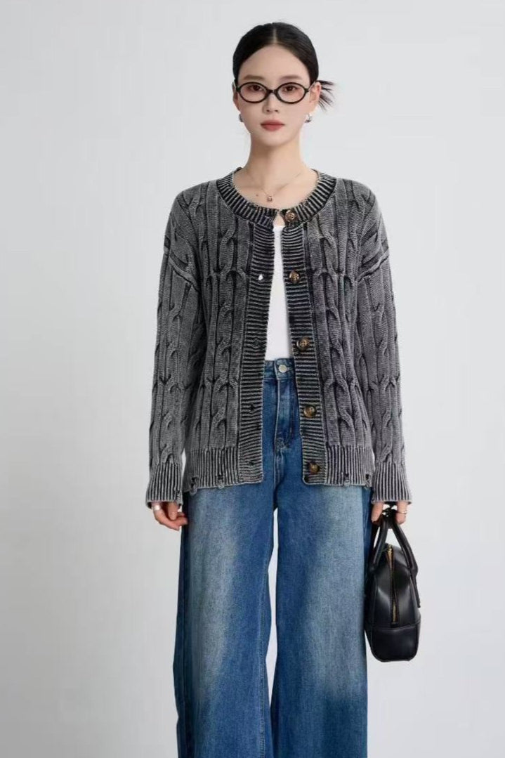 Vintage Cable Knit Crewneck Sweater Main image