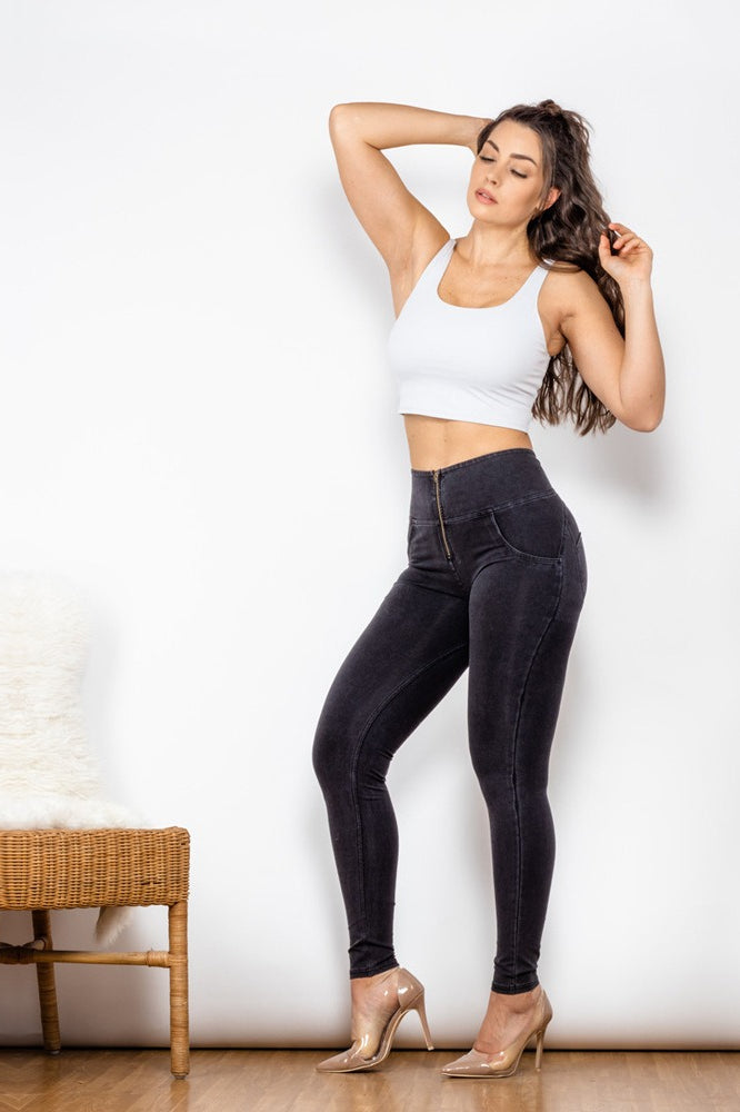 Plus Size High Waist Butt Lifting Yoga Denim Jeans Secondary image
