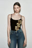 Glitter Floral Going Out Cami Top