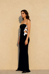 Off Shoulder Hollow Bow Mermaid Bandage Formal Dress