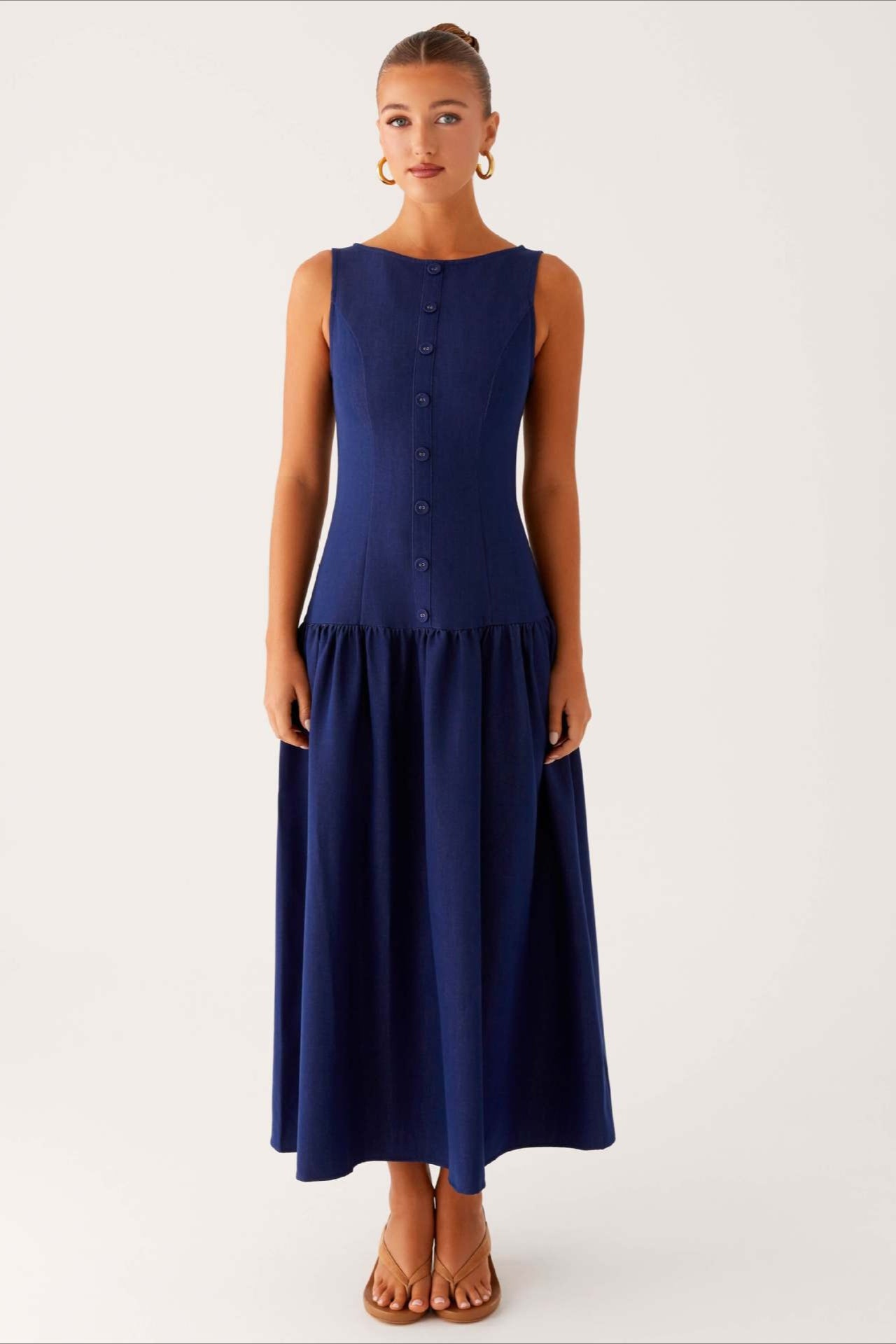 Sleeveless Button Up Denim Dress Secondary image