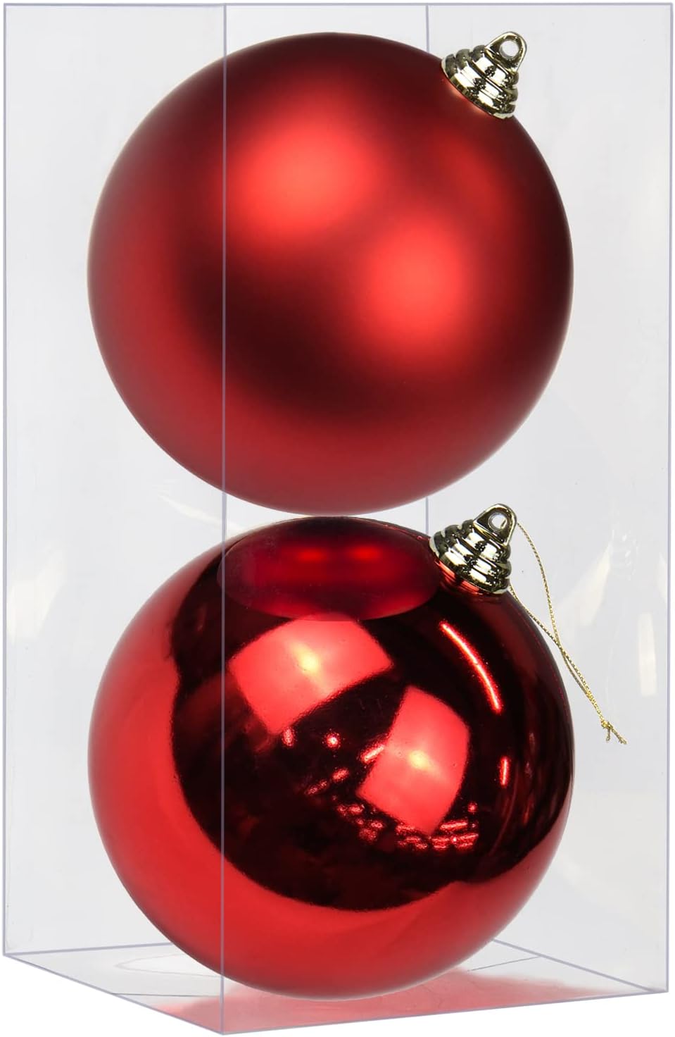 Blue Christmas Ball Ornaments - Set of 2