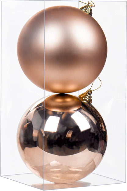 Blue Christmas Ball Ornaments - Set of 2