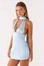 Deep V Backless Tank Mini Dress