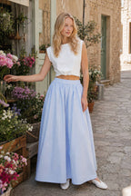 Cotton A-Line Skirt With Pockets