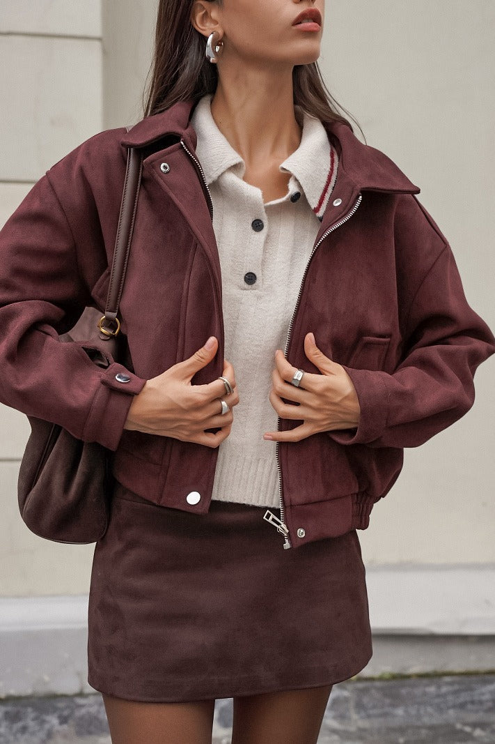 Vintage Relaxed Suede Coat Main image