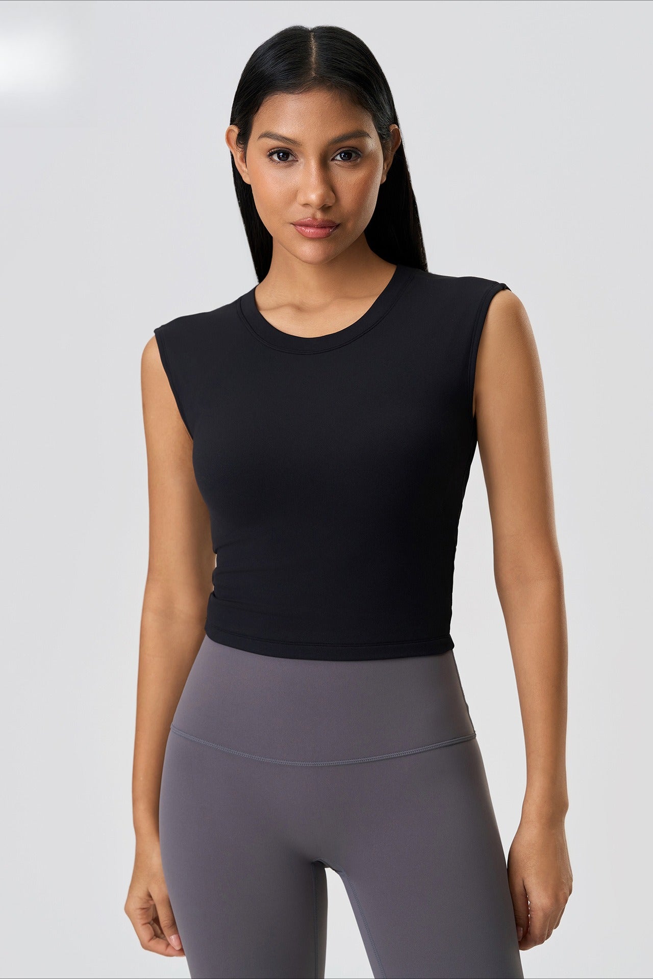 Knot Back Cut Out Yoga Tank Top Main image