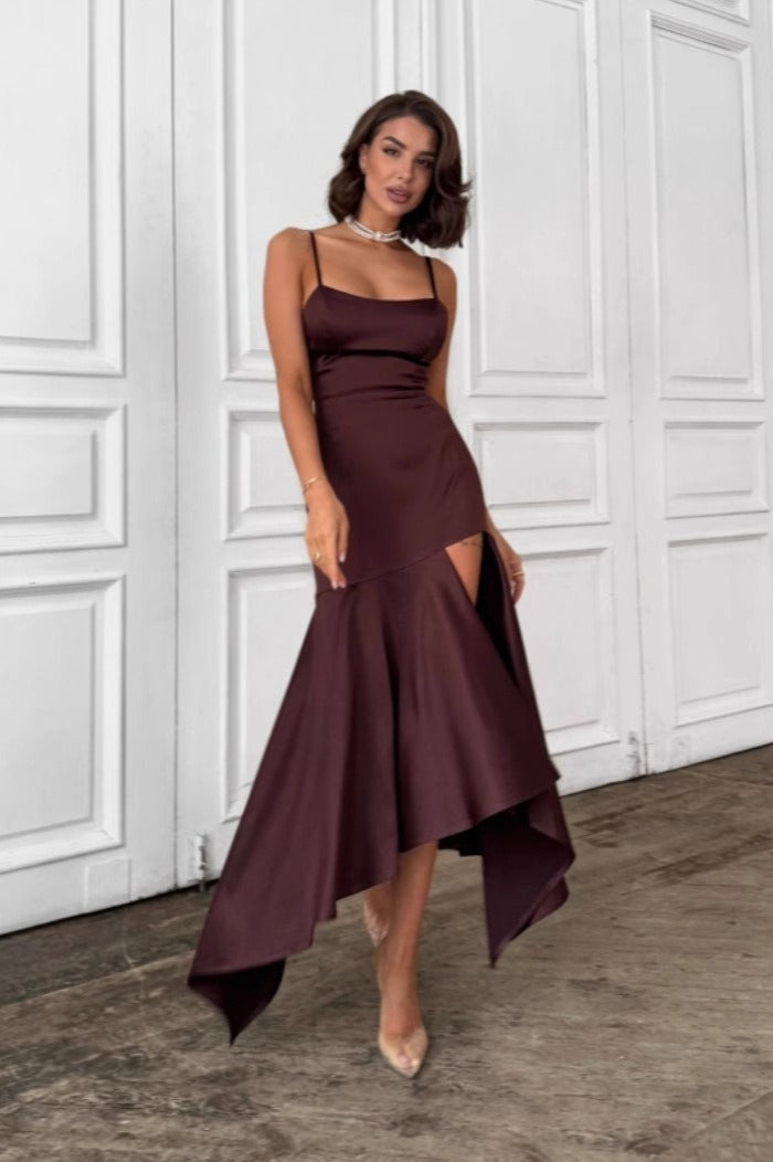 Elegant Split Bodycon Long Mesh Strapless Formal Dress Secondary image