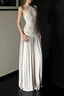 Spice Girl Lace Insert Backless Slip Prom Dress