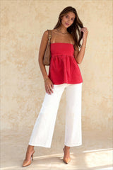 Solid Ruffles Flowy Bandeau Strapless