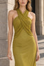 Carleigh Ruche Maxi Charming Dress With Headscarf