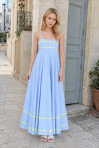 3D Flower Loose A-Line Maxi Dress