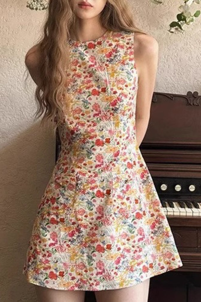 Crewneck Ruched Tank Mini Dress Secondary image