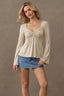 V Neck Slim Fit Long Sleeve Tee