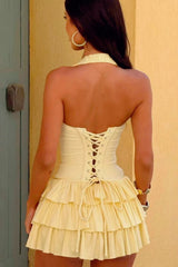 Chic Ruffle Hem Slip Dress