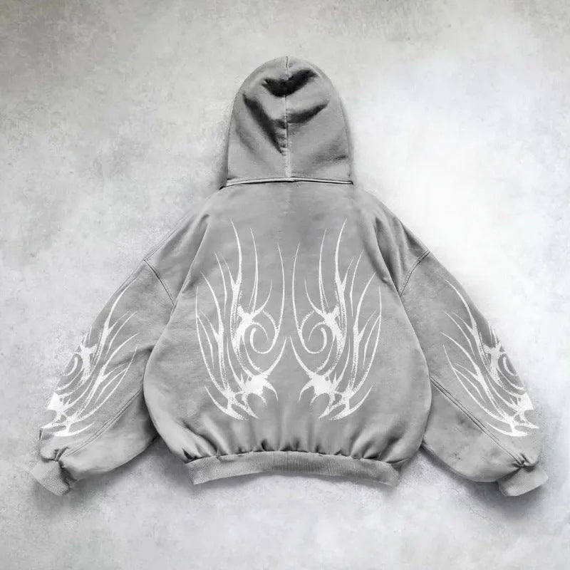 Retro Graphic Oversized Hoodie Secondary image