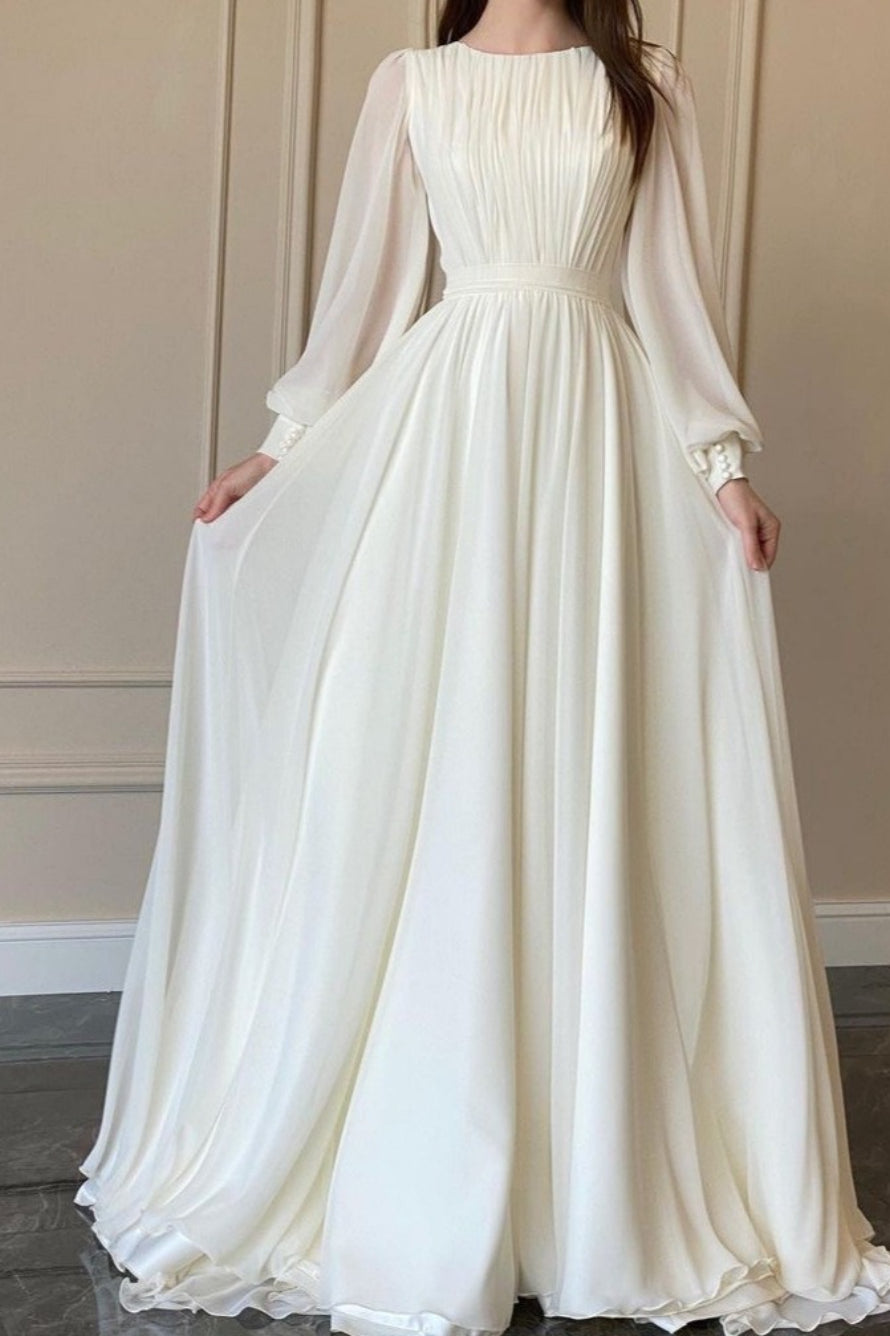 French Tiered Chiffon Prom Dress Main image
