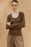 Lightweight Crewneck Knit Top