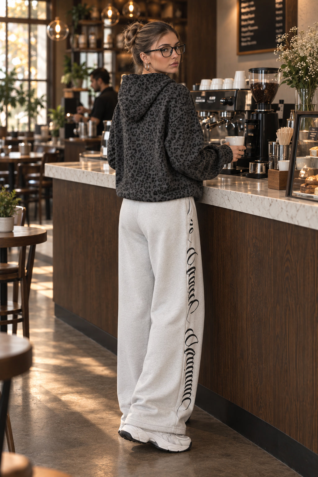 Leopard Print Pullover Street Hoodie
