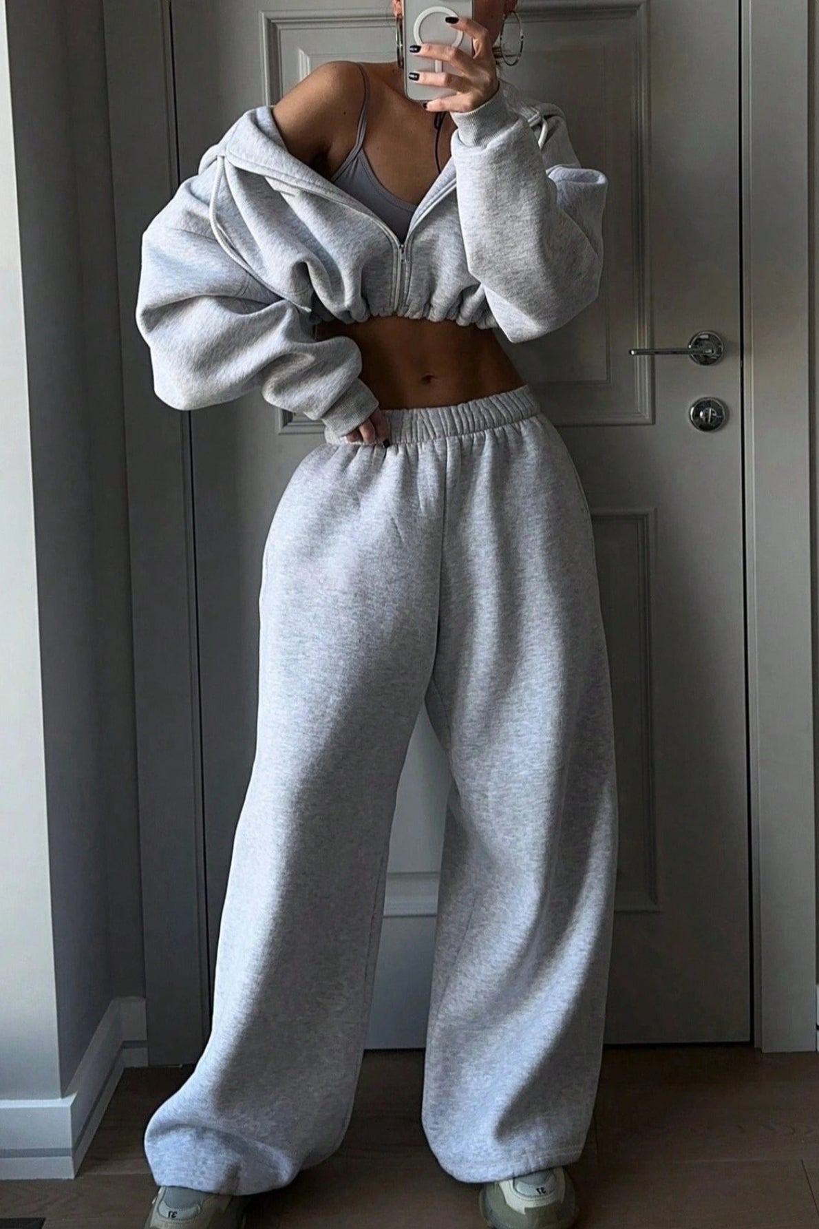 Sporty Crewneck Sweatpants Activewear Set Main image
