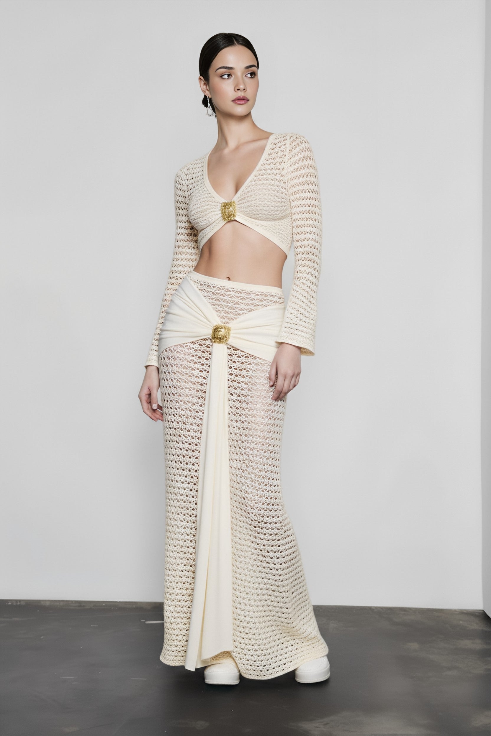 Sexy Bodycon Sheer Cutout Vacation Set Main image