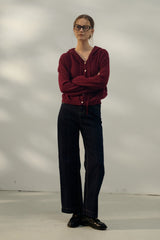 Cropped Single Breasted Cardigan