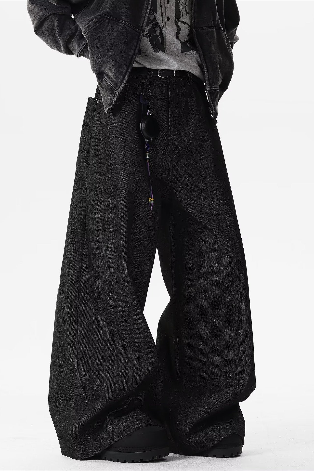 Red Dragon Embroidered Wide Leg Jeans Secondary image