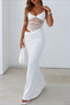 Cutout Mesh Panel Bodycon Maxi Party Dress