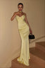 Lace Bodice Satin Strappy Maxi Dress