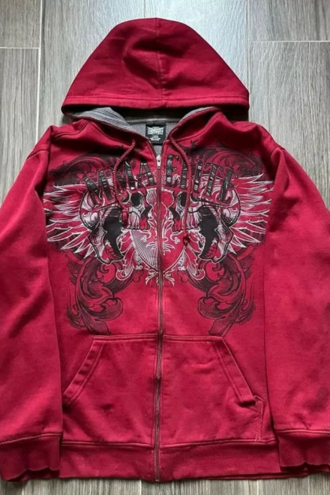 Retro Street Graphic Zip Hoodie Secondary image