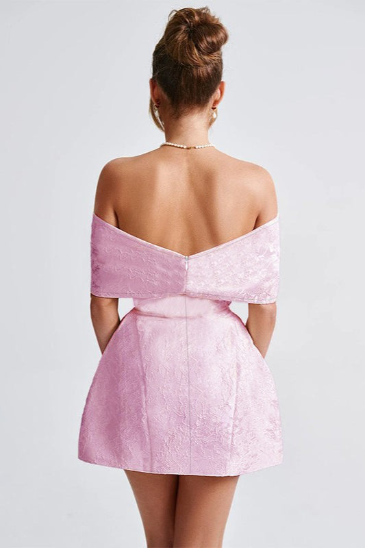 Bardot Bow Mini Party Dress