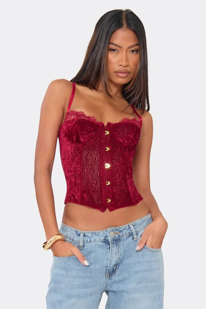 Lace Boned Cami Top Main image
