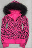 Pink Leopard Rhinestone Wing Zip Hoodie