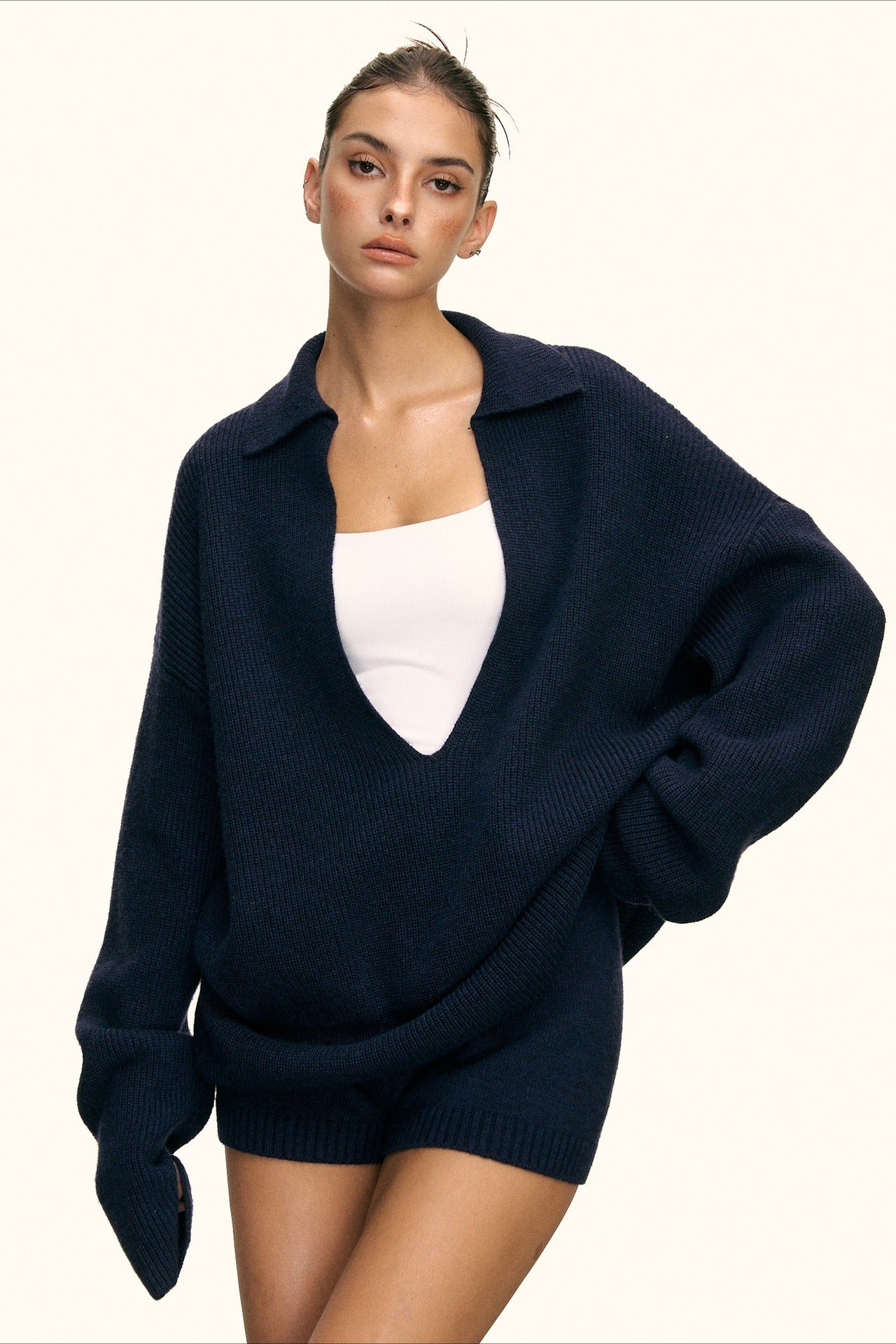 Slouchy V-Neck Sweater Set Knit Set Main image