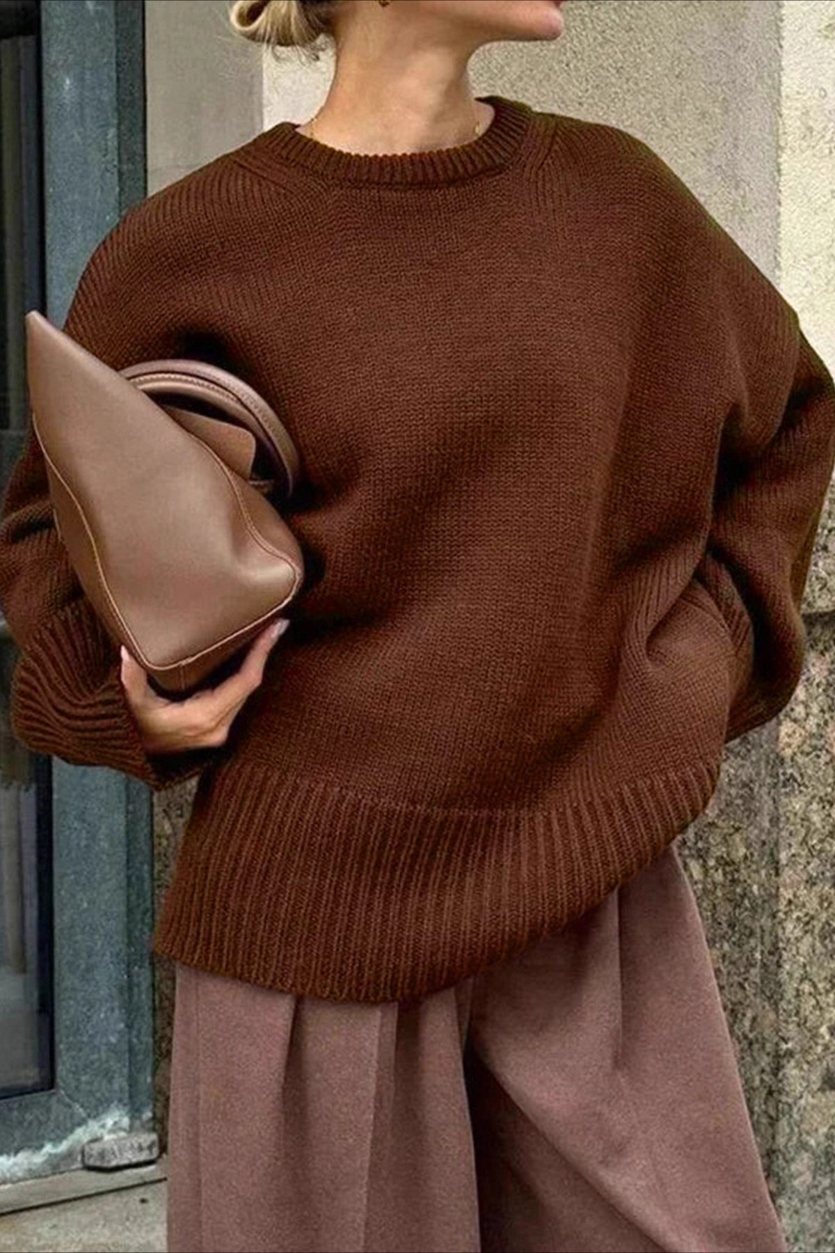 Casual Ribbed Knit Sweater Secondary image