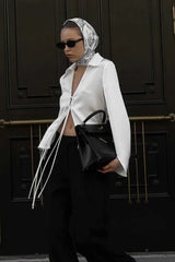 Bow Detail Satin Blouse