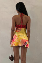 Floral Sequin Bust Cami Mini Dress