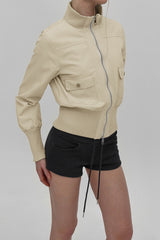 Street Style Stand Collar Cargo Jacket
