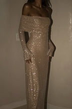Bodycon Sequin Maxi Party Dress